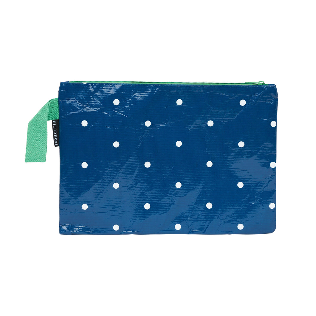 Polkadot zip pouch